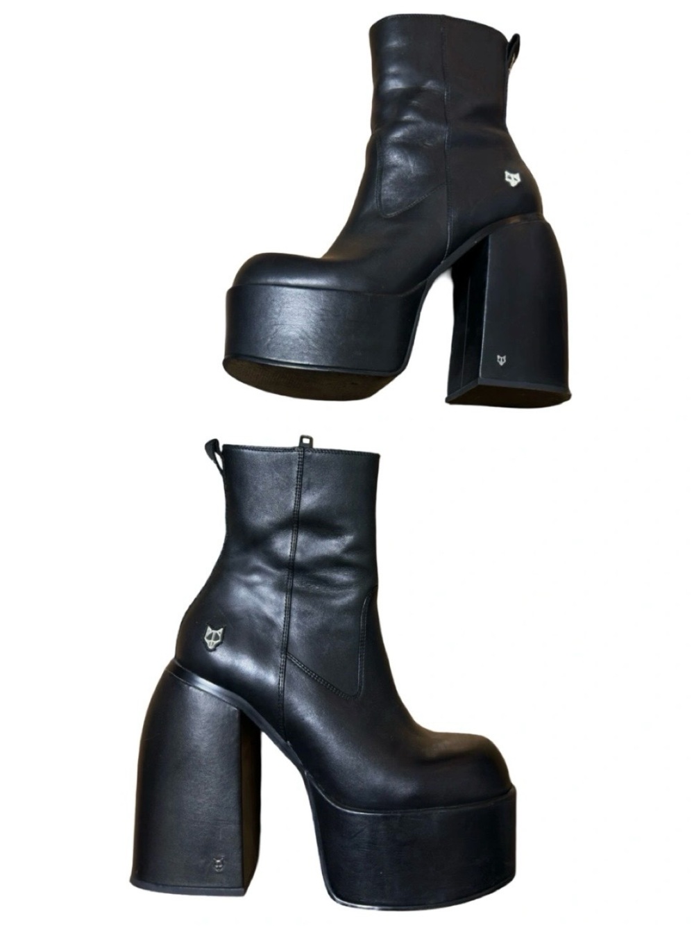 Naked Wolfe Black Leather Platform Jailbreaker Boots